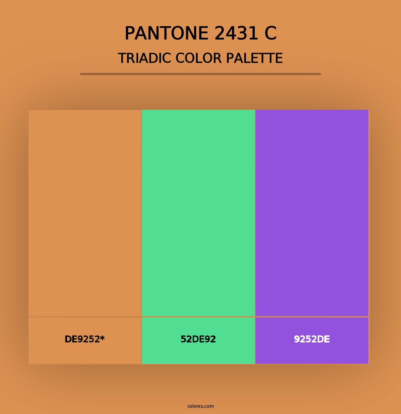 PANTONE 2431 C - Triadic Color Palette