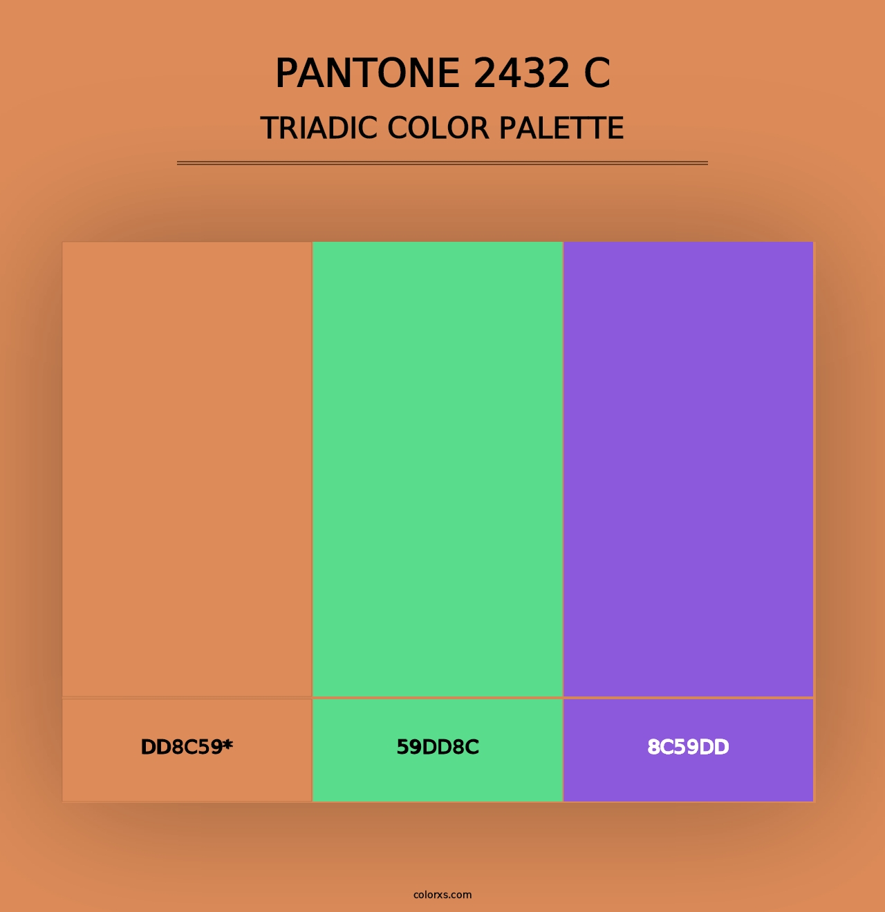 PANTONE 2432 C - Triadic Color Palette