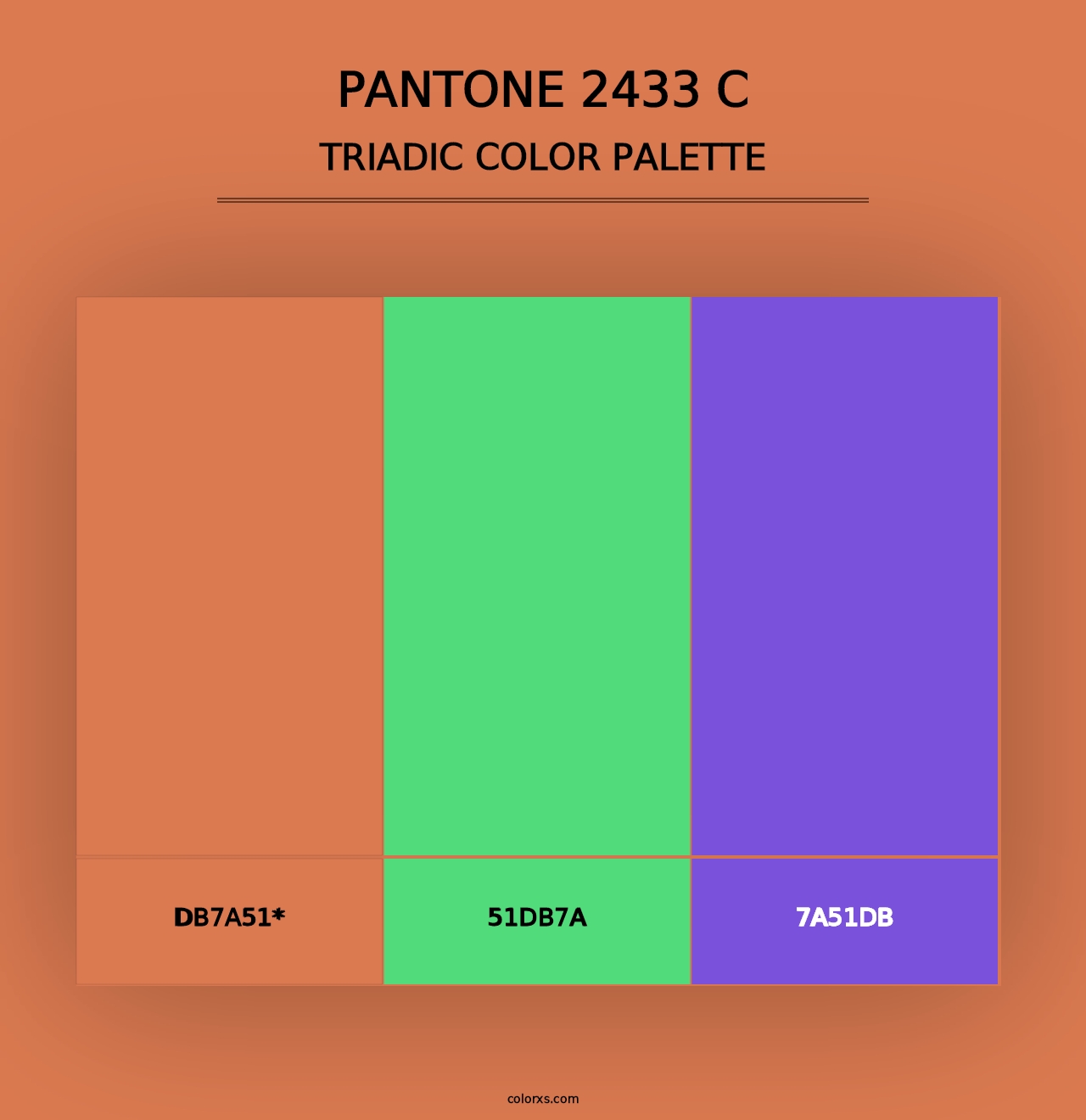 PANTONE 2433 C - Triadic Color Palette