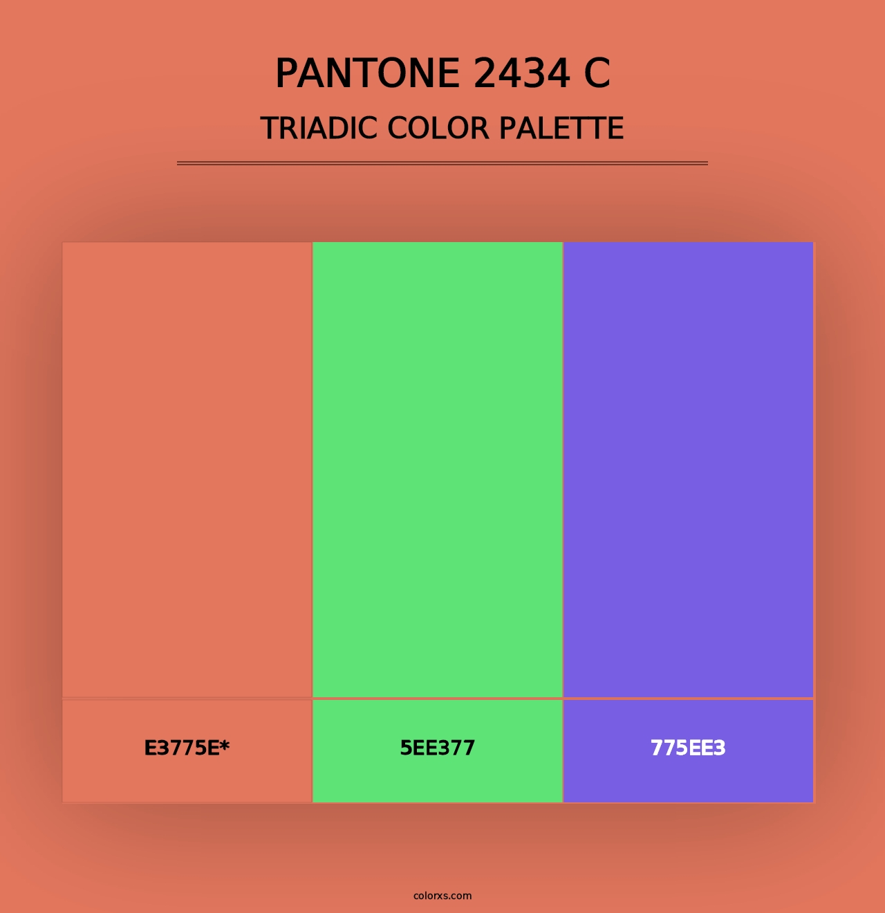 PANTONE 2434 C - Triadic Color Palette