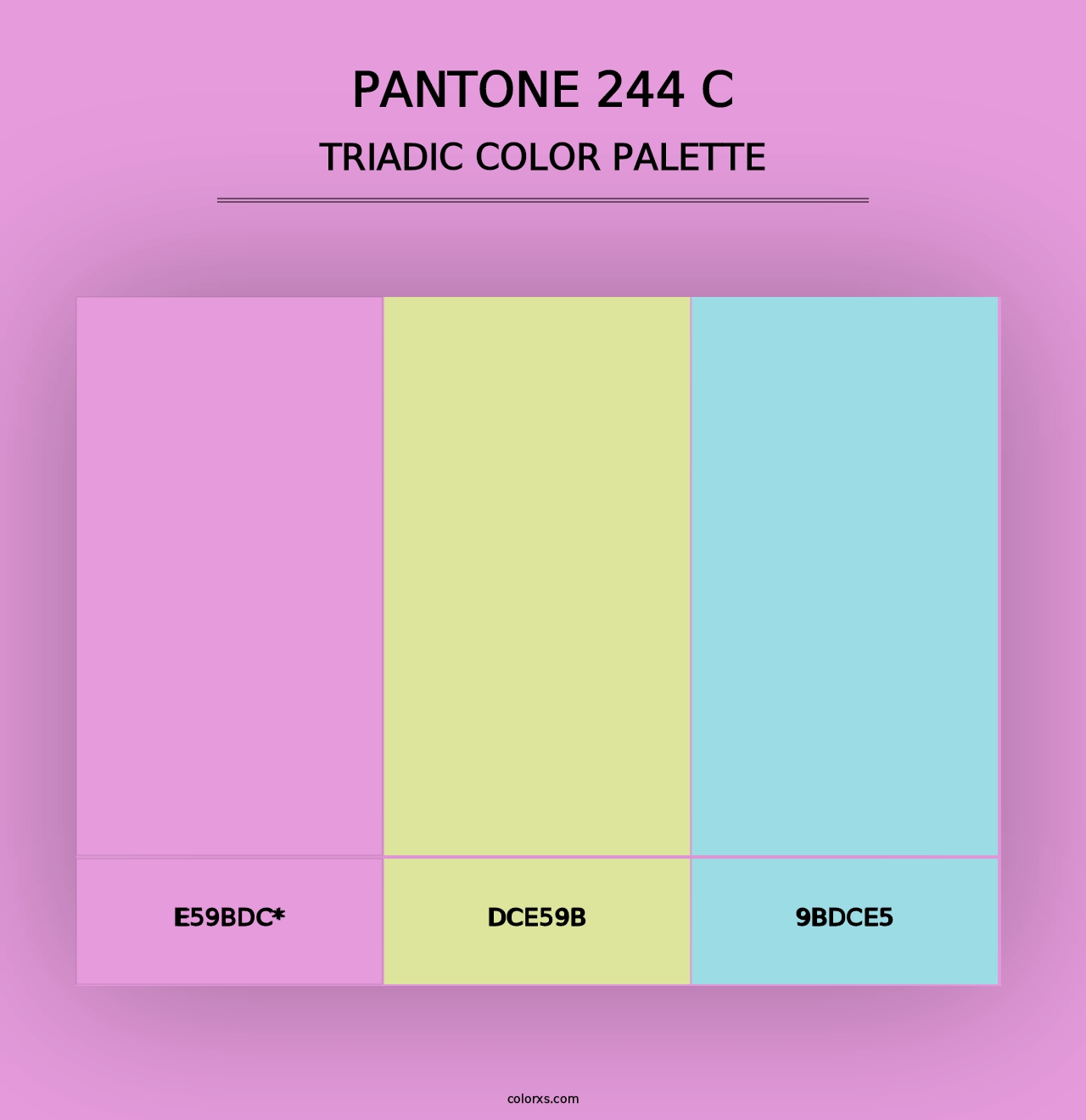 PANTONE 244 C - Triadic Color Palette