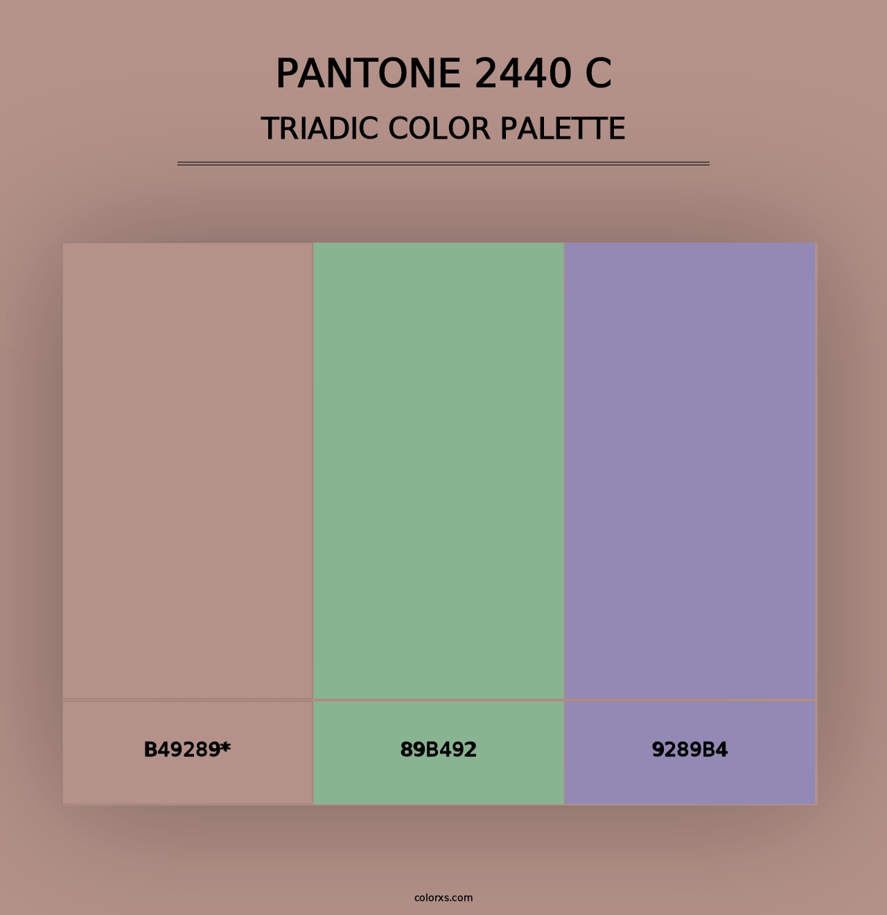 PANTONE 2440 C - Triadic Color Palette