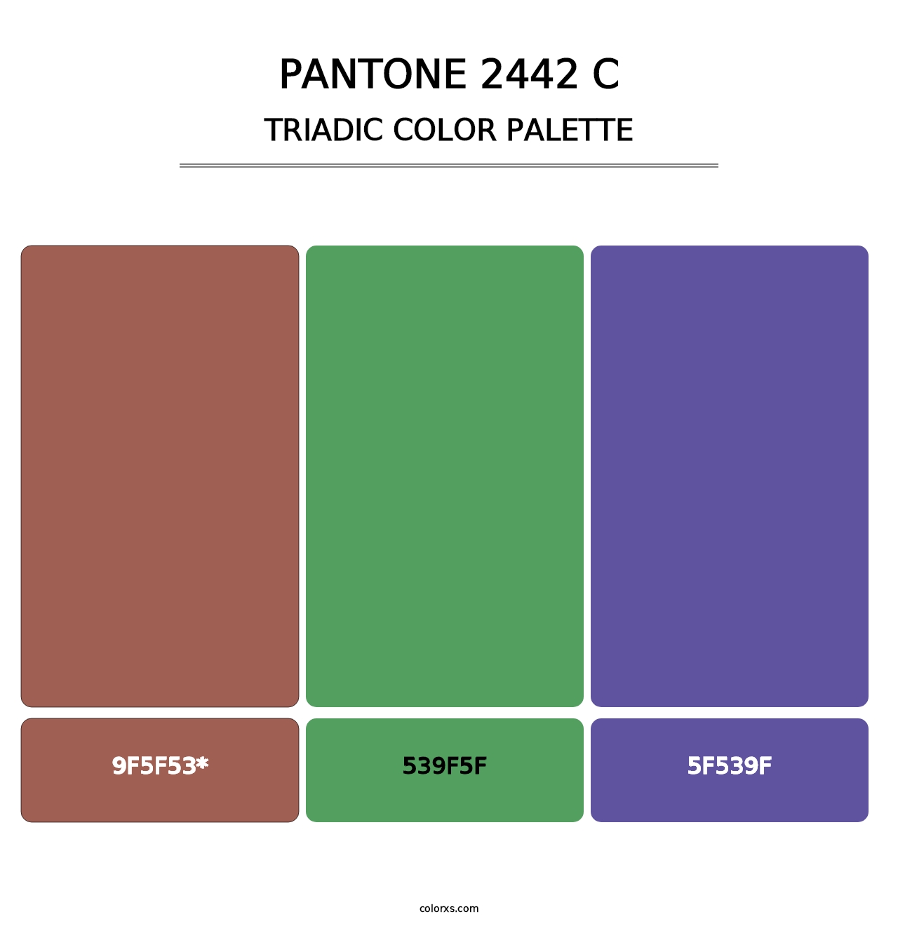 PANTONE 2442 C - Triadic Color Palette