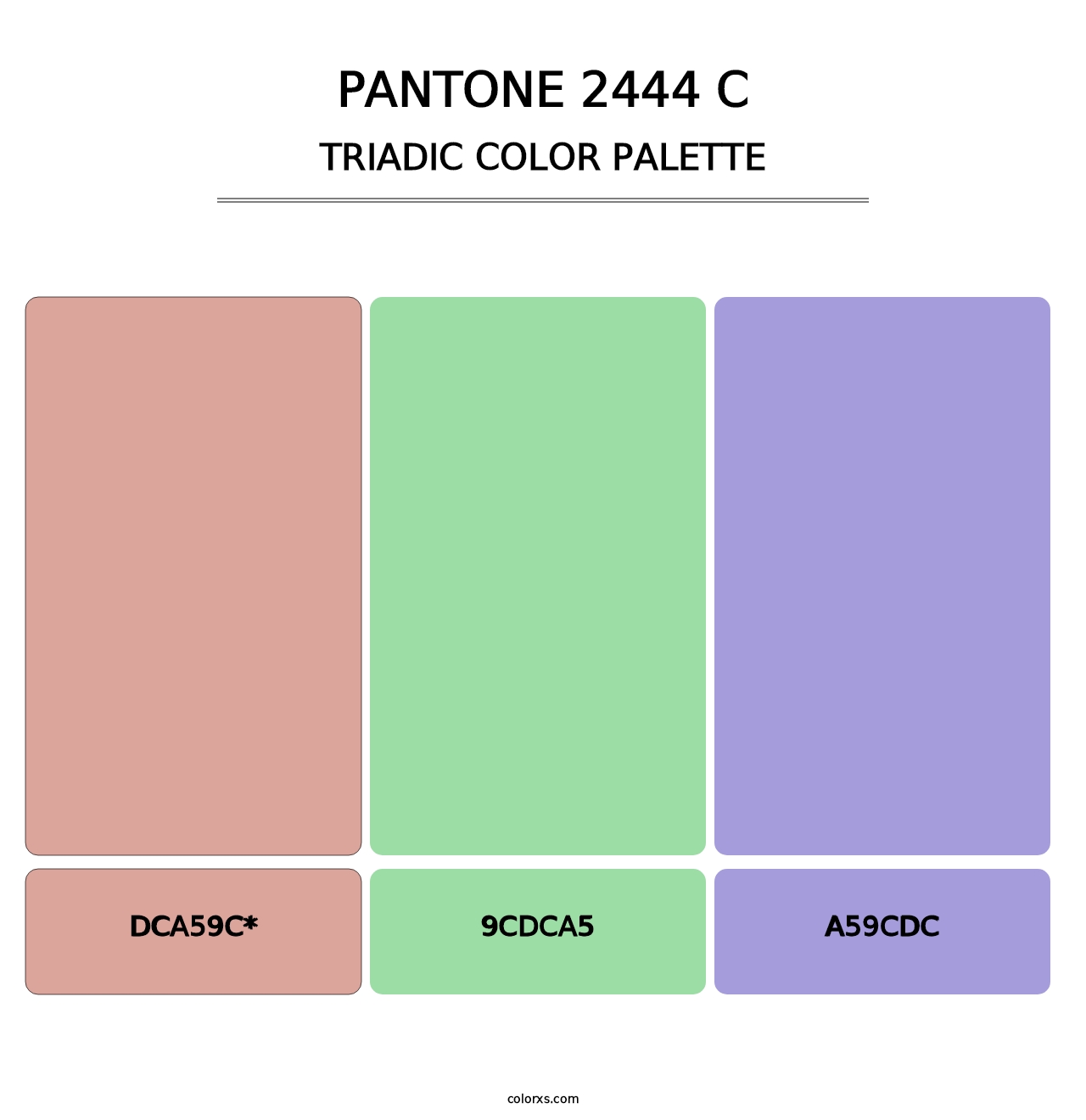 PANTONE 2444 C - Triadic Color Palette