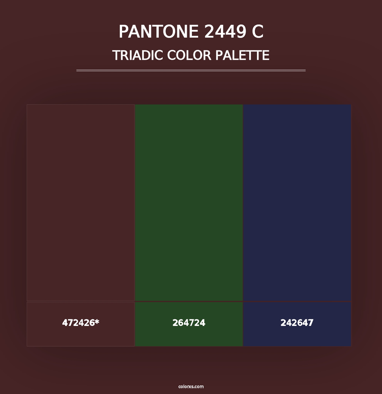 PANTONE 2449 C - Triadic Color Palette