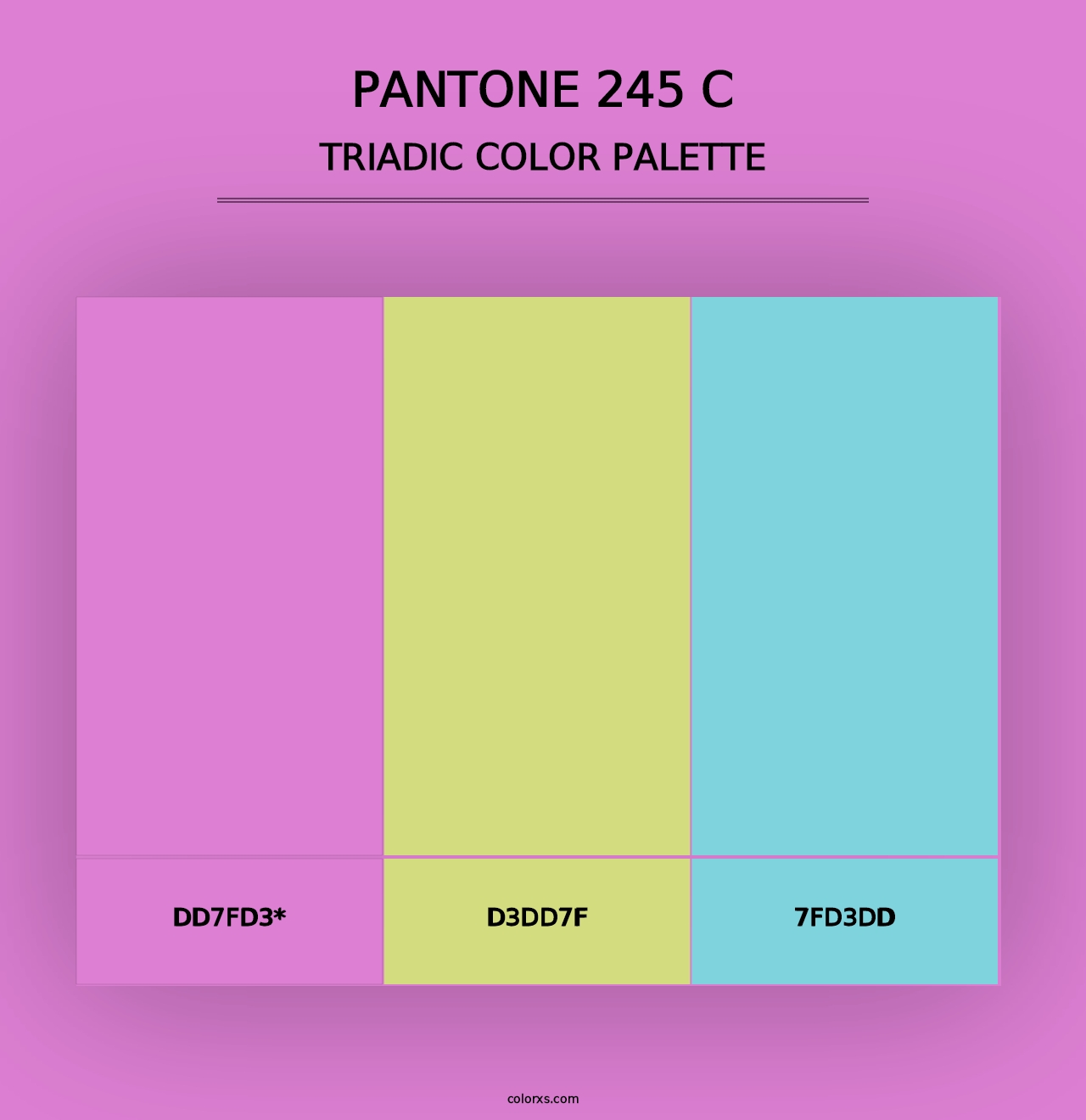 PANTONE 245 C - Triadic Color Palette