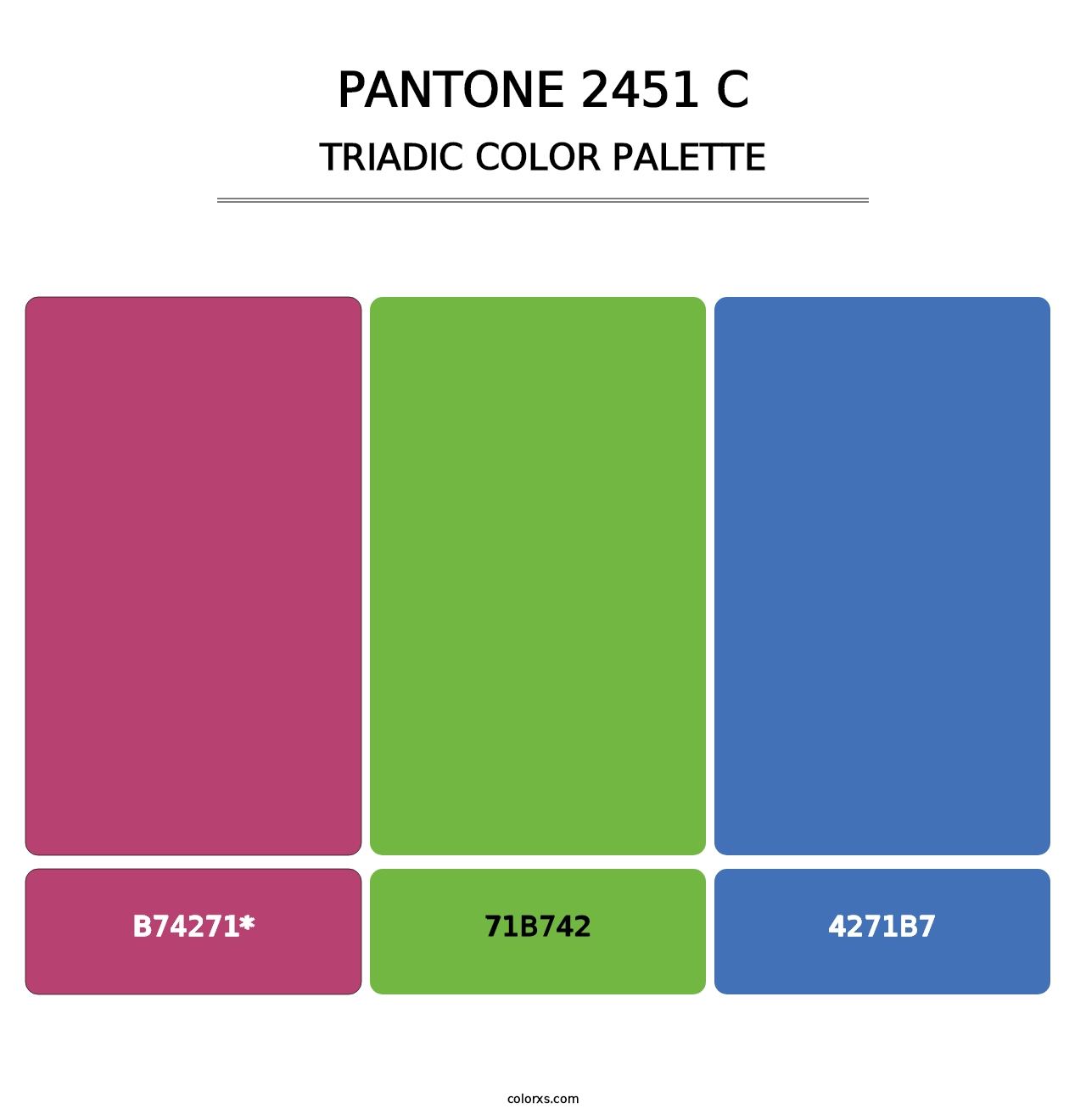 PANTONE 2451 C - Triadic Color Palette