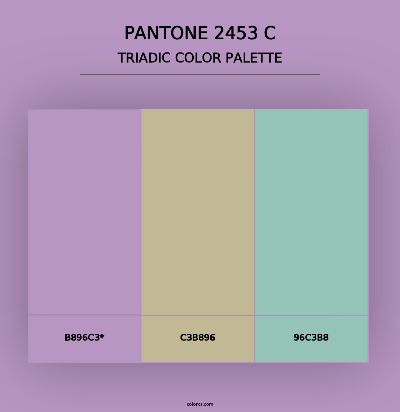 PANTONE 2453 C - Triadic Color Palette