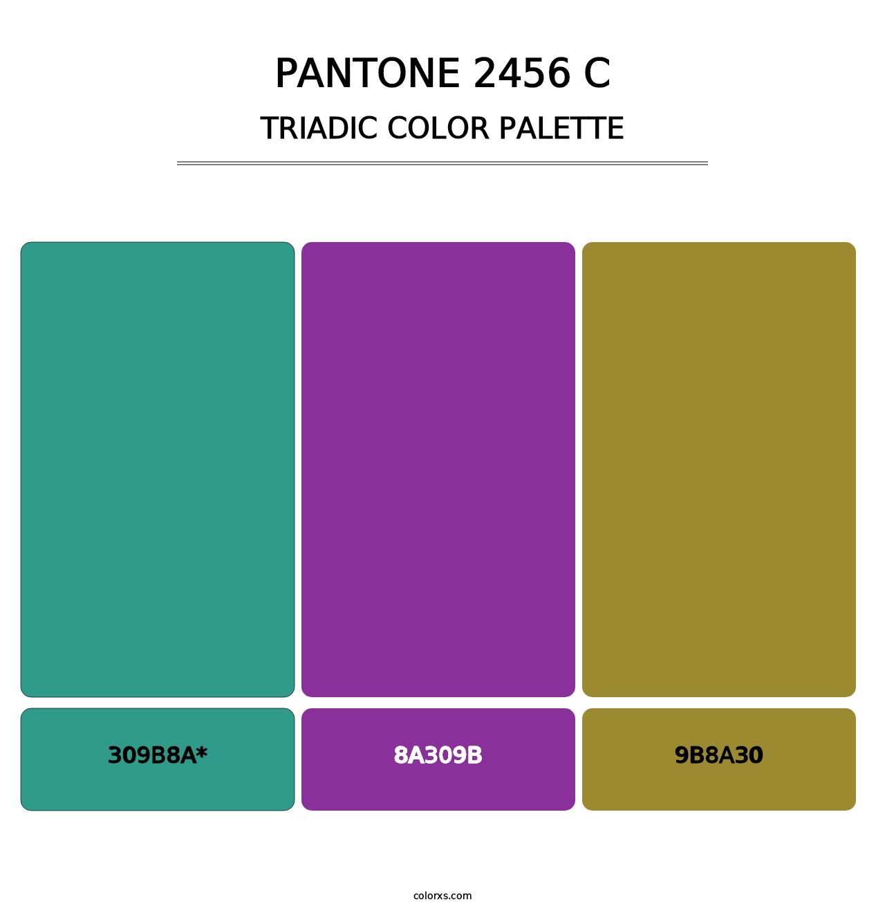 PANTONE 2456 C - Triadic Color Palette