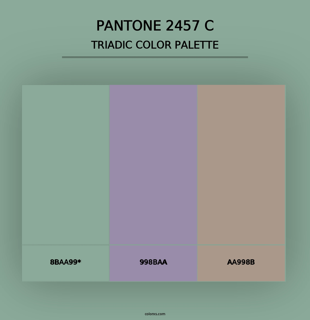 PANTONE 2457 C - Triadic Color Palette