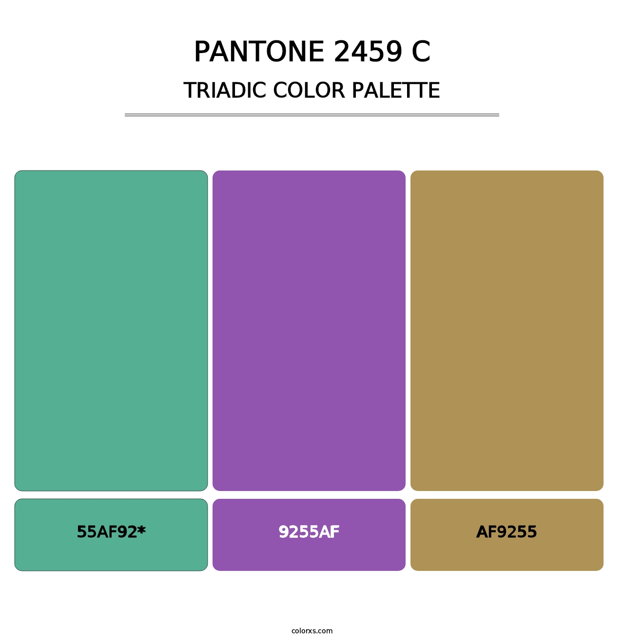 PANTONE 2459 C - Triadic Color Palette