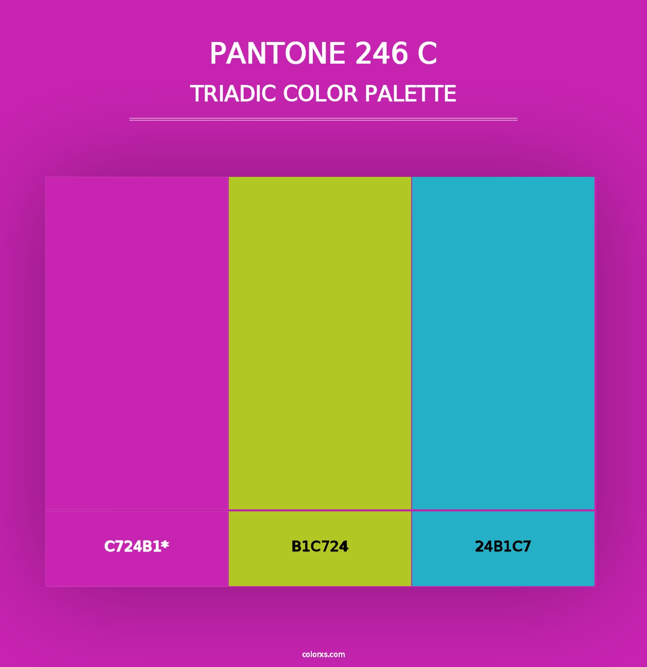 PANTONE 246 C - Triadic Color Palette