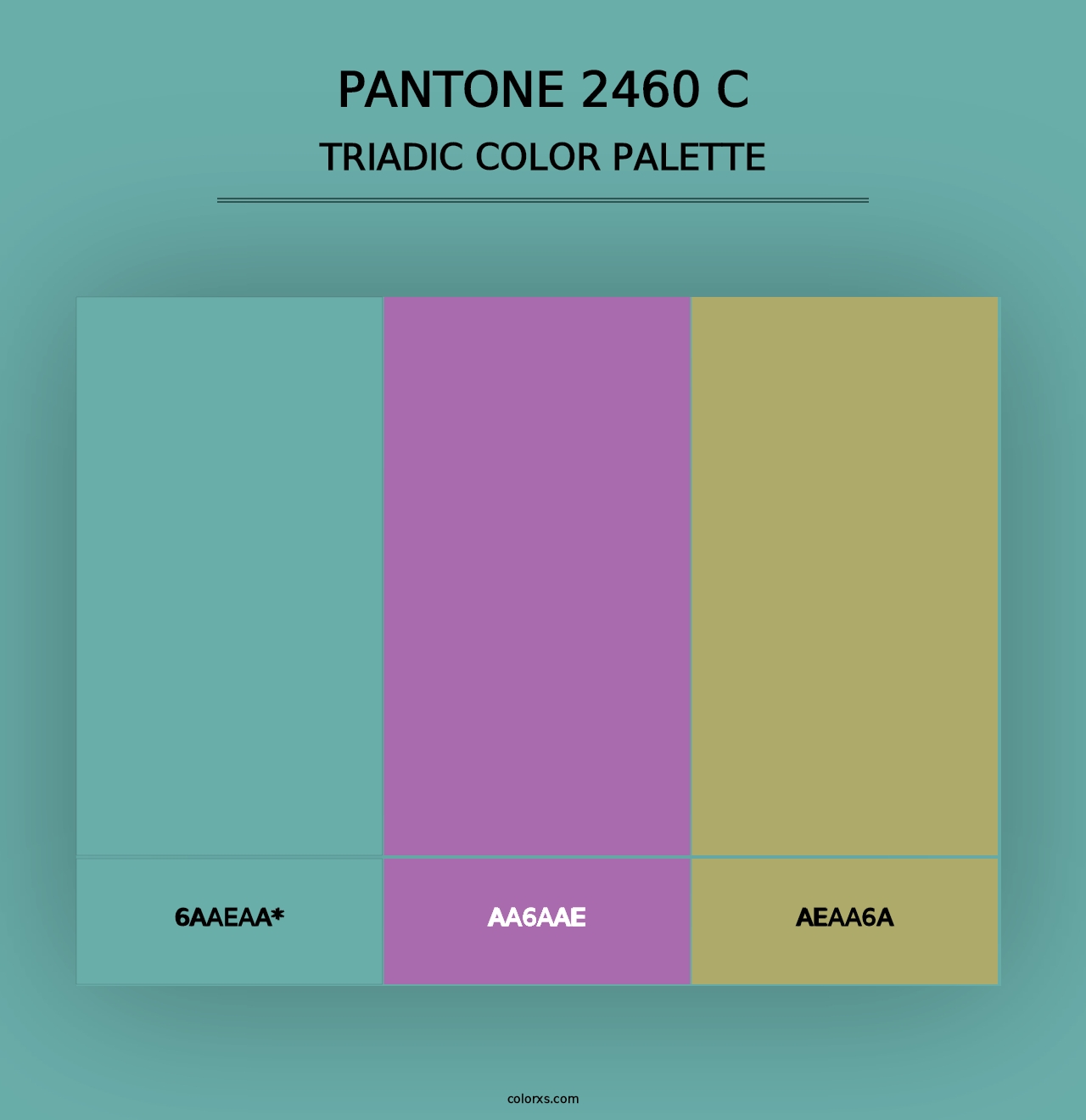 PANTONE 2460 C - Triadic Color Palette