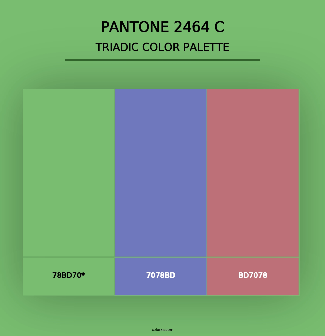 PANTONE 2464 C - Triadic Color Palette