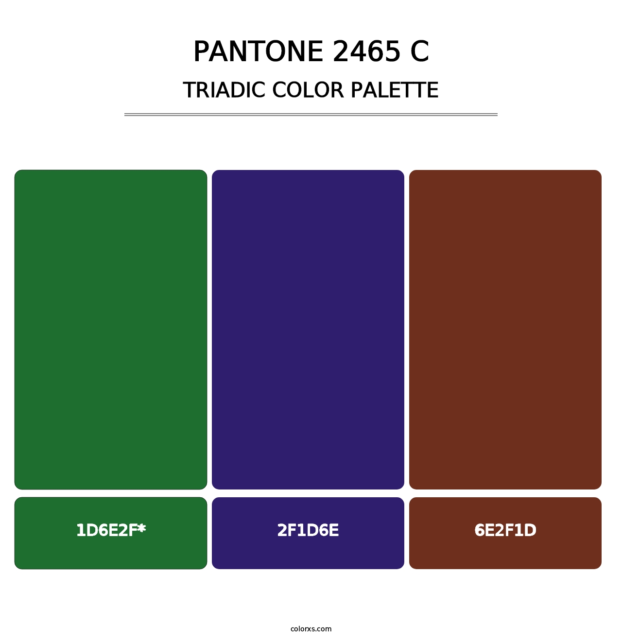 PANTONE 2465 C - Triadic Color Palette