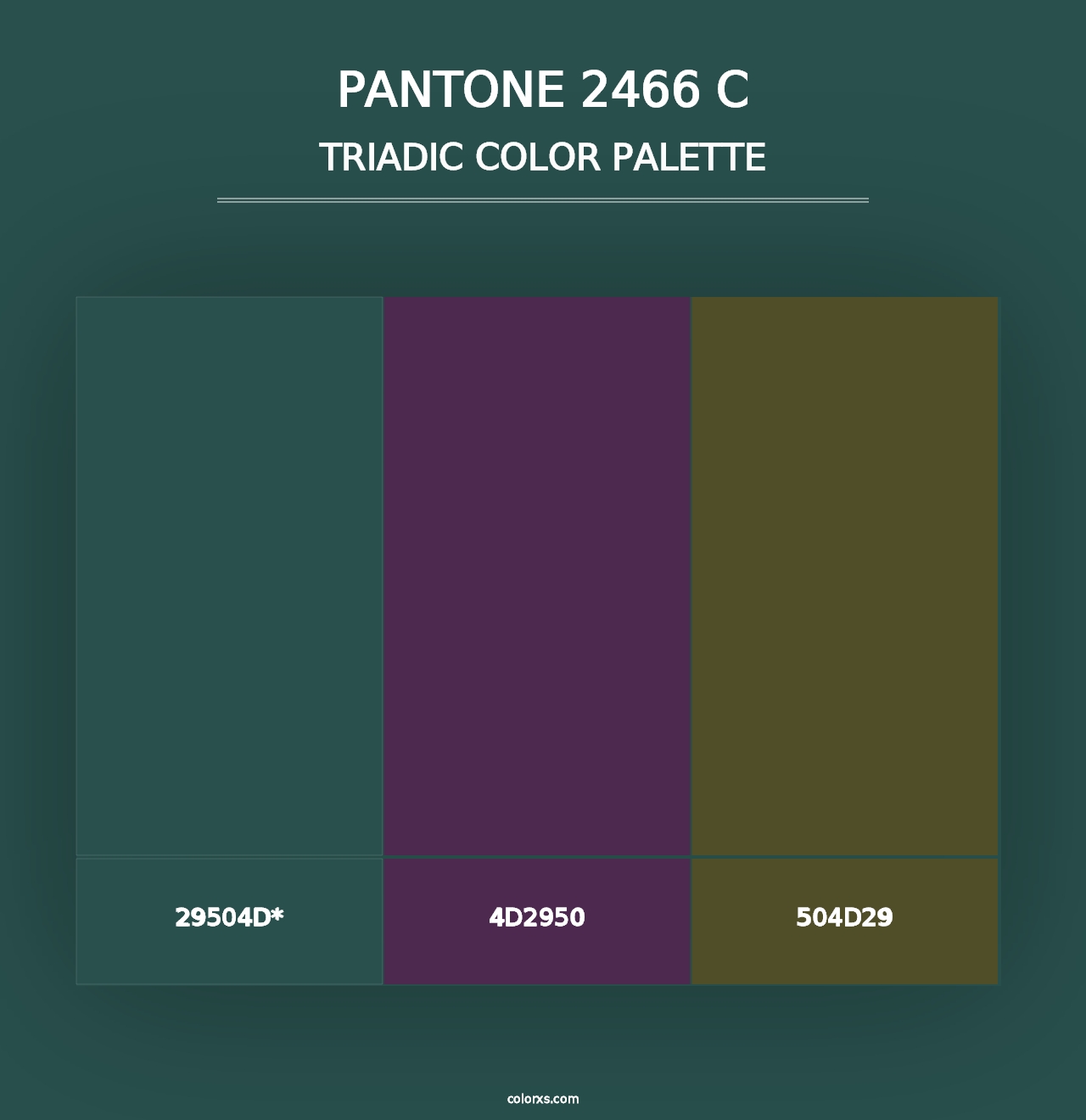 PANTONE 2466 C - Triadic Color Palette