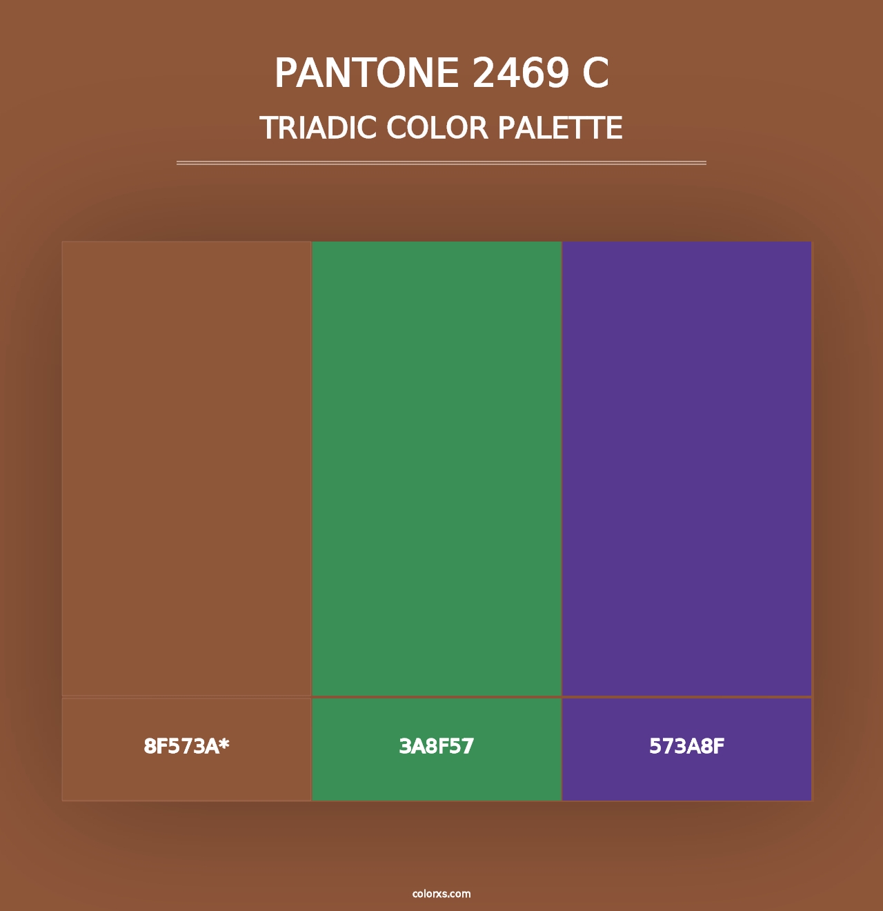 PANTONE 2469 C - Triadic Color Palette