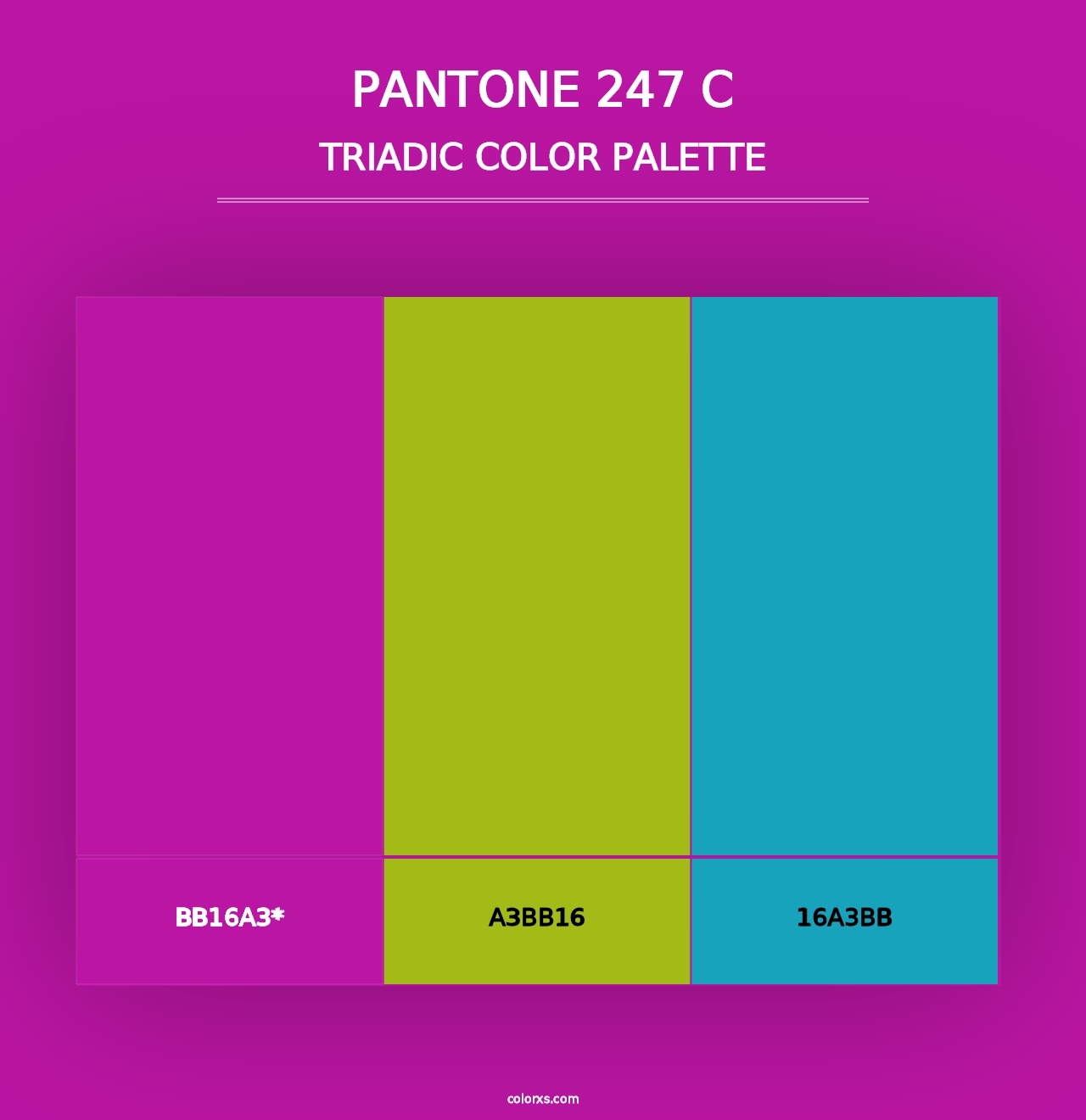 PANTONE 247 C - Triadic Color Palette