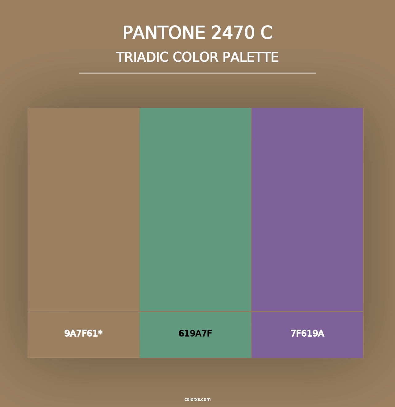 PANTONE 2470 C - Triadic Color Palette