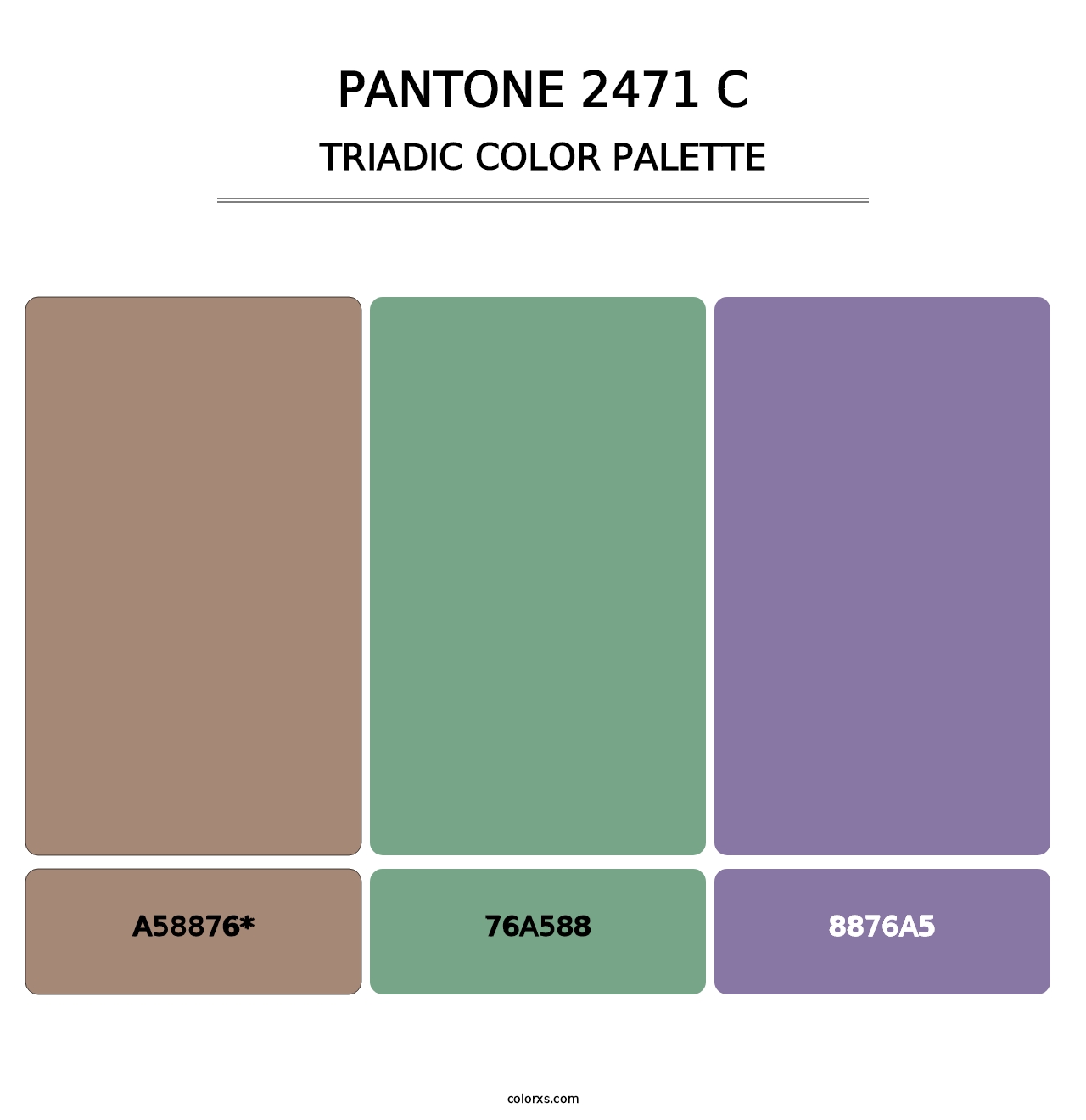 PANTONE 2471 C - Triadic Color Palette