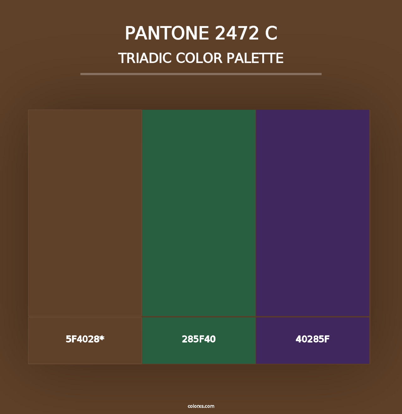 PANTONE 2472 C - Triadic Color Palette