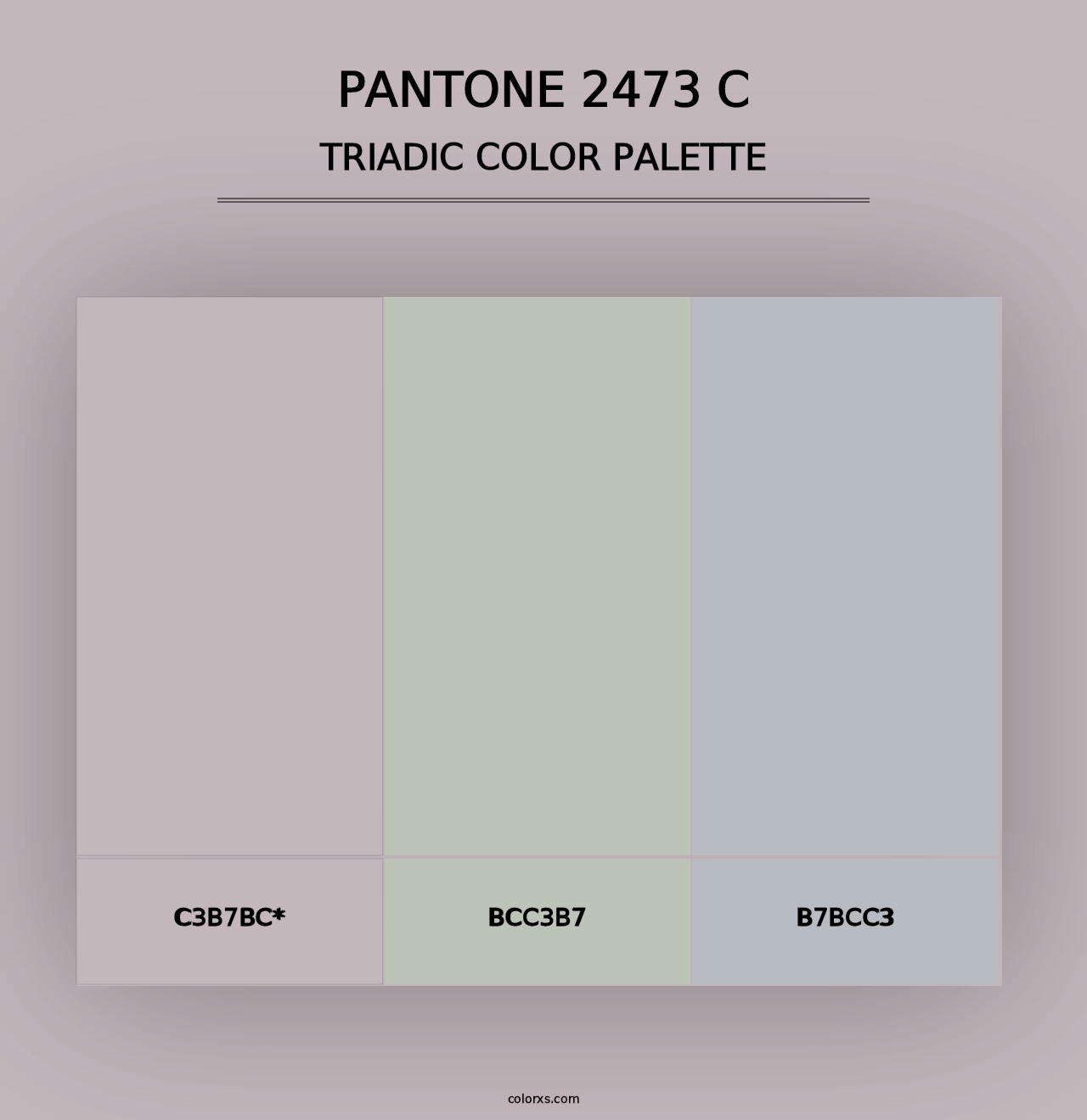 PANTONE 2473 C - Triadic Color Palette