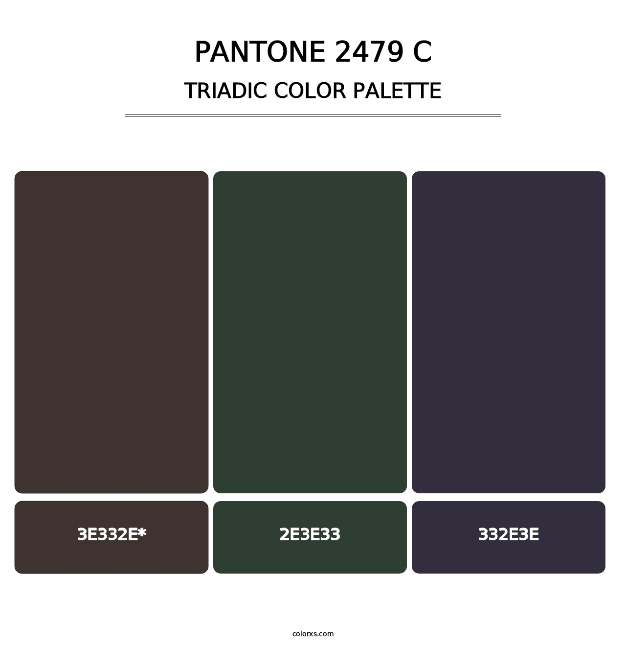 PANTONE 2479 C - Triadic Color Palette