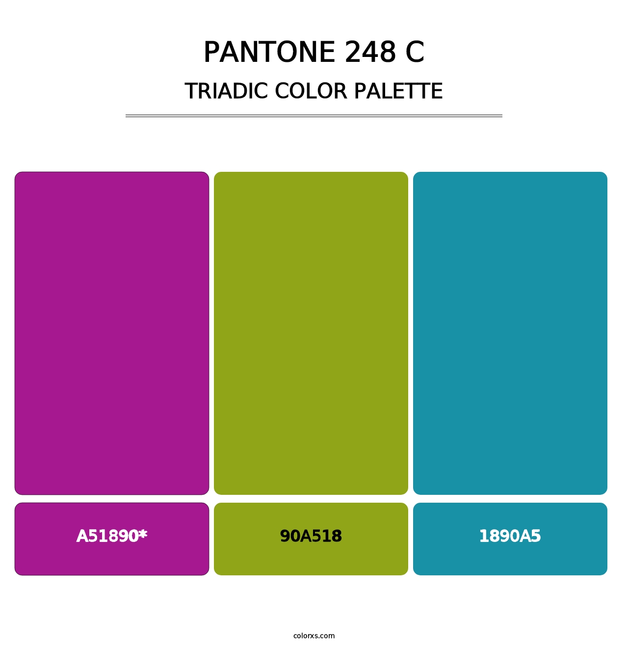 PANTONE 248 C - Triadic Color Palette