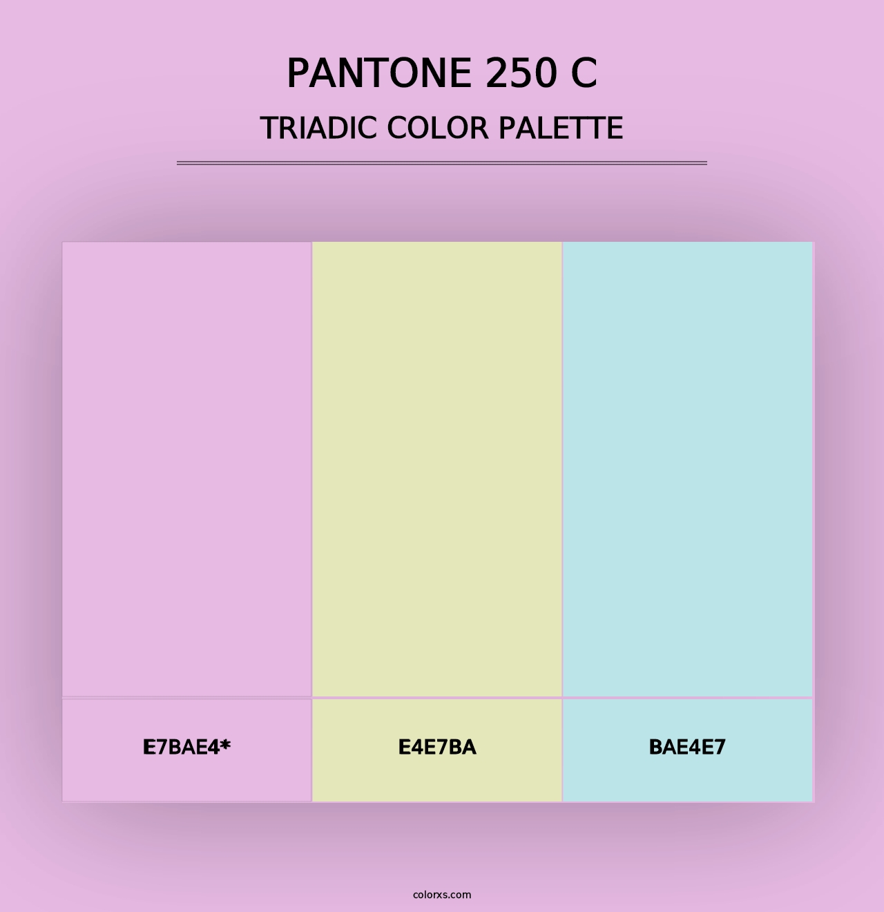 PANTONE 250 C - Triadic Color Palette