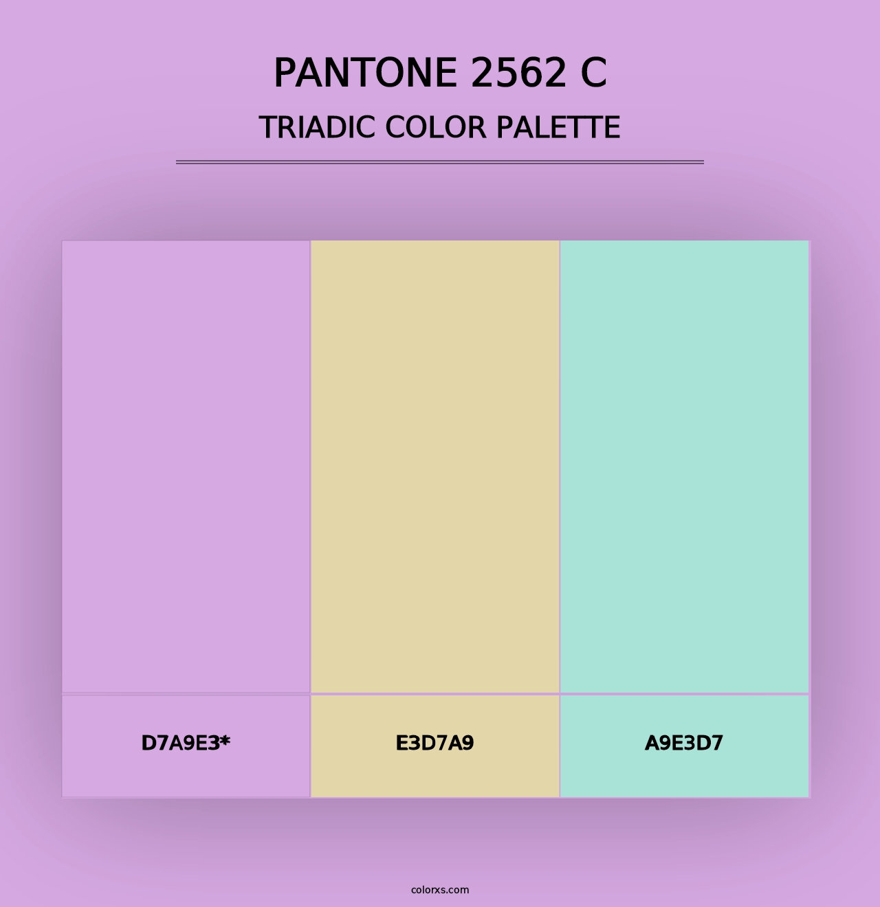 PANTONE 2562 C - Triadic Color Palette