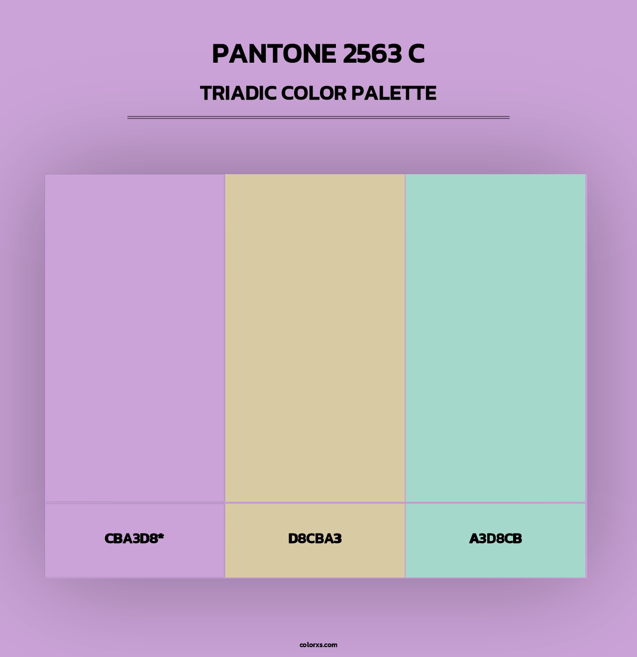 PANTONE 2563 C - Triadic Color Palette