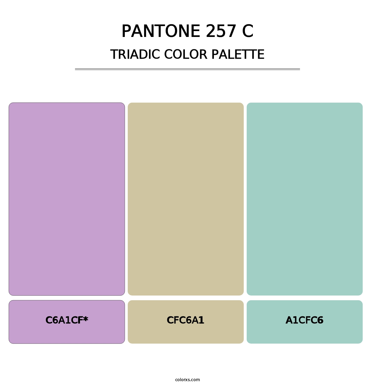 PANTONE 257 C - Triadic Color Palette