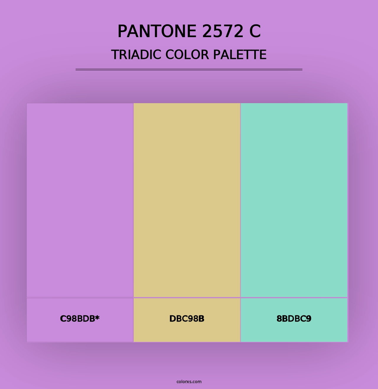 PANTONE 2572 C - Triadic Color Palette