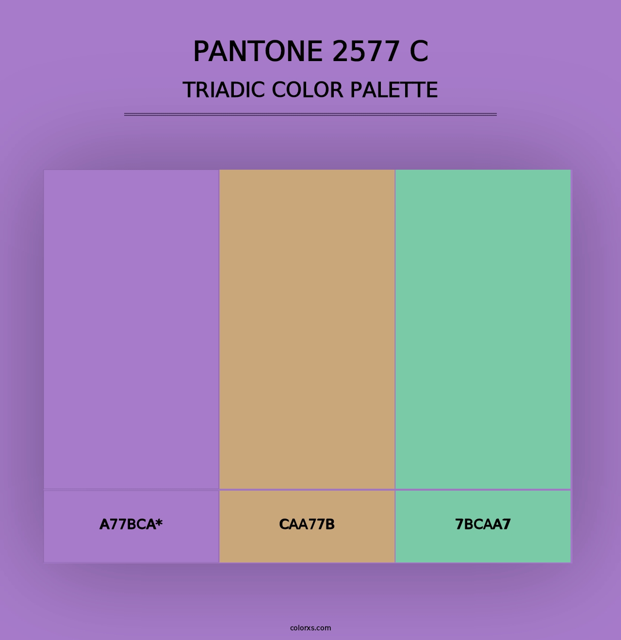 PANTONE 2577 C - Triadic Color Palette