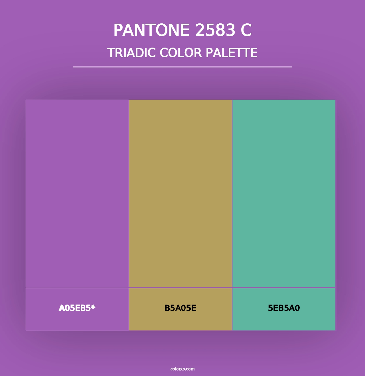 PANTONE 2583 C - Triadic Color Palette