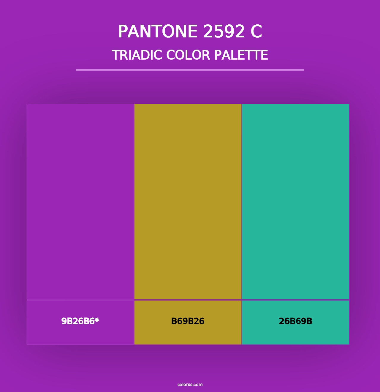 PANTONE 2592 C - Triadic Color Palette