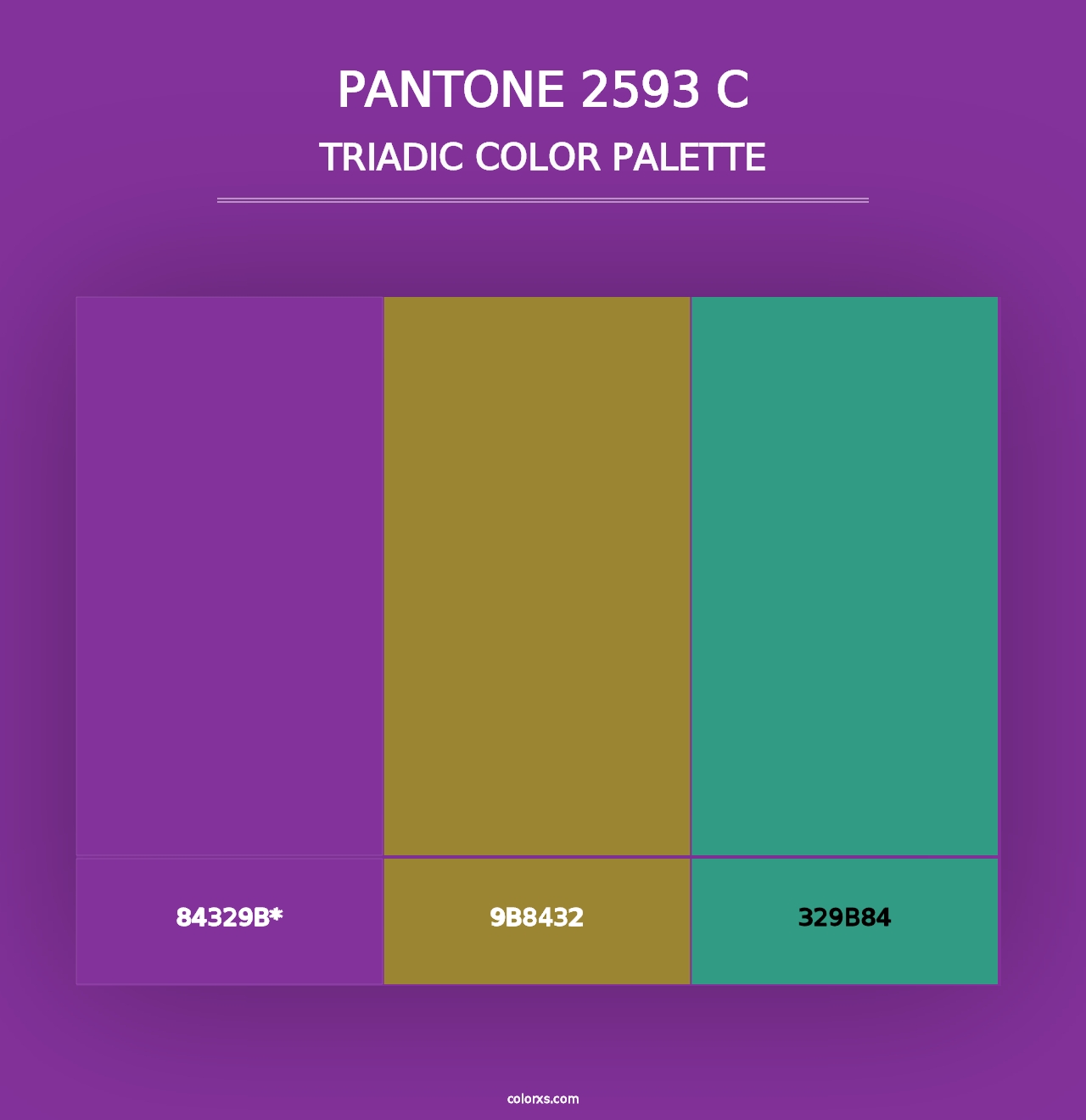 PANTONE 2593 C - Triadic Color Palette