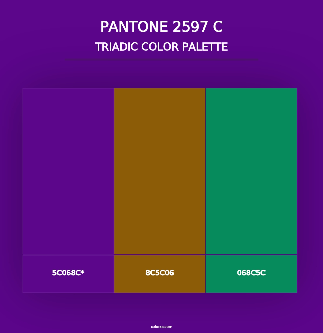 PANTONE 2597 C - Triadic Color Palette