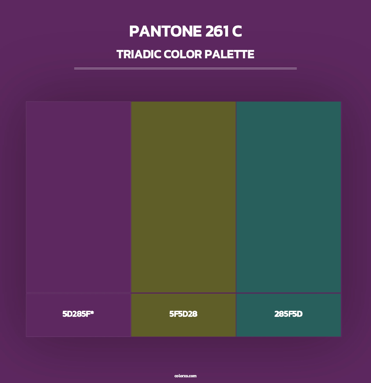 PANTONE 261 C - Triadic Color Palette