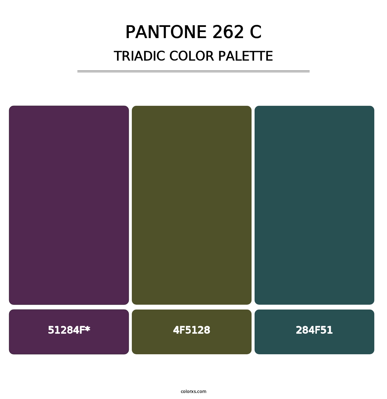 PANTONE 262 C - Triadic Color Palette