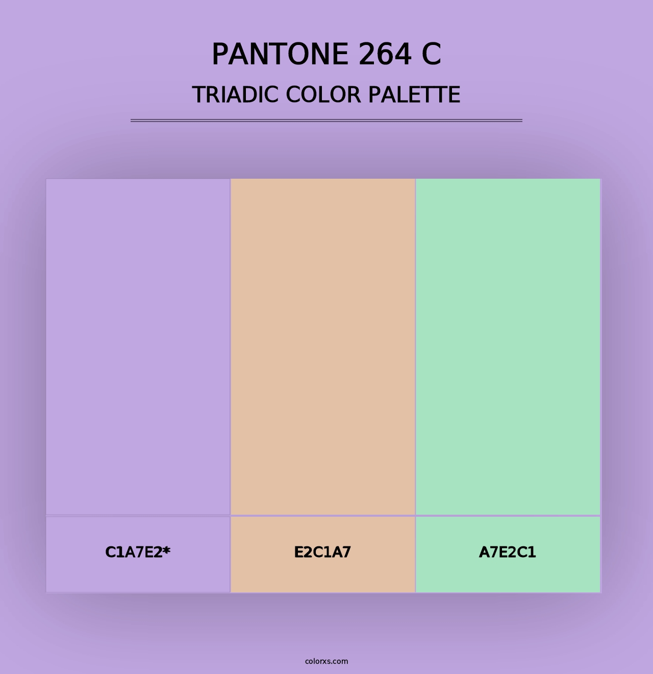 PANTONE 264 C - Triadic Color Palette