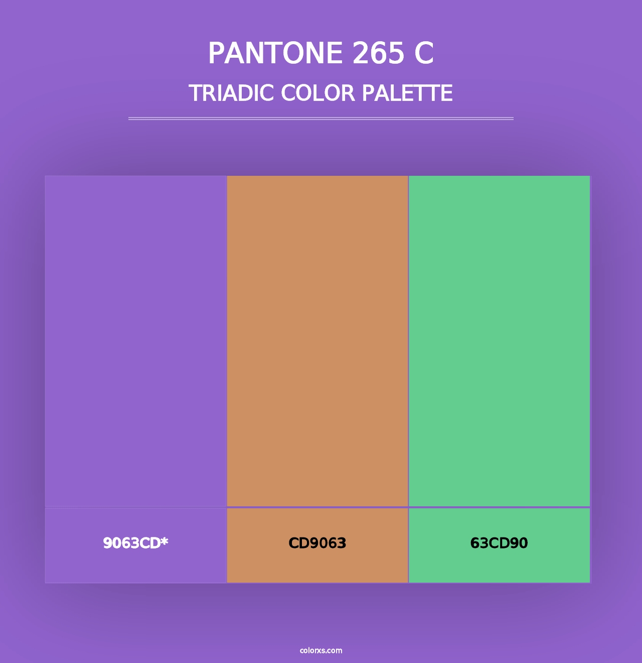 PANTONE 265 C - Triadic Color Palette