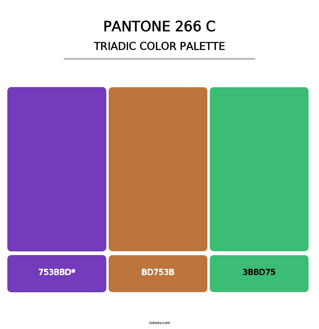 PANTONE 266 C - Triadic Color Palette