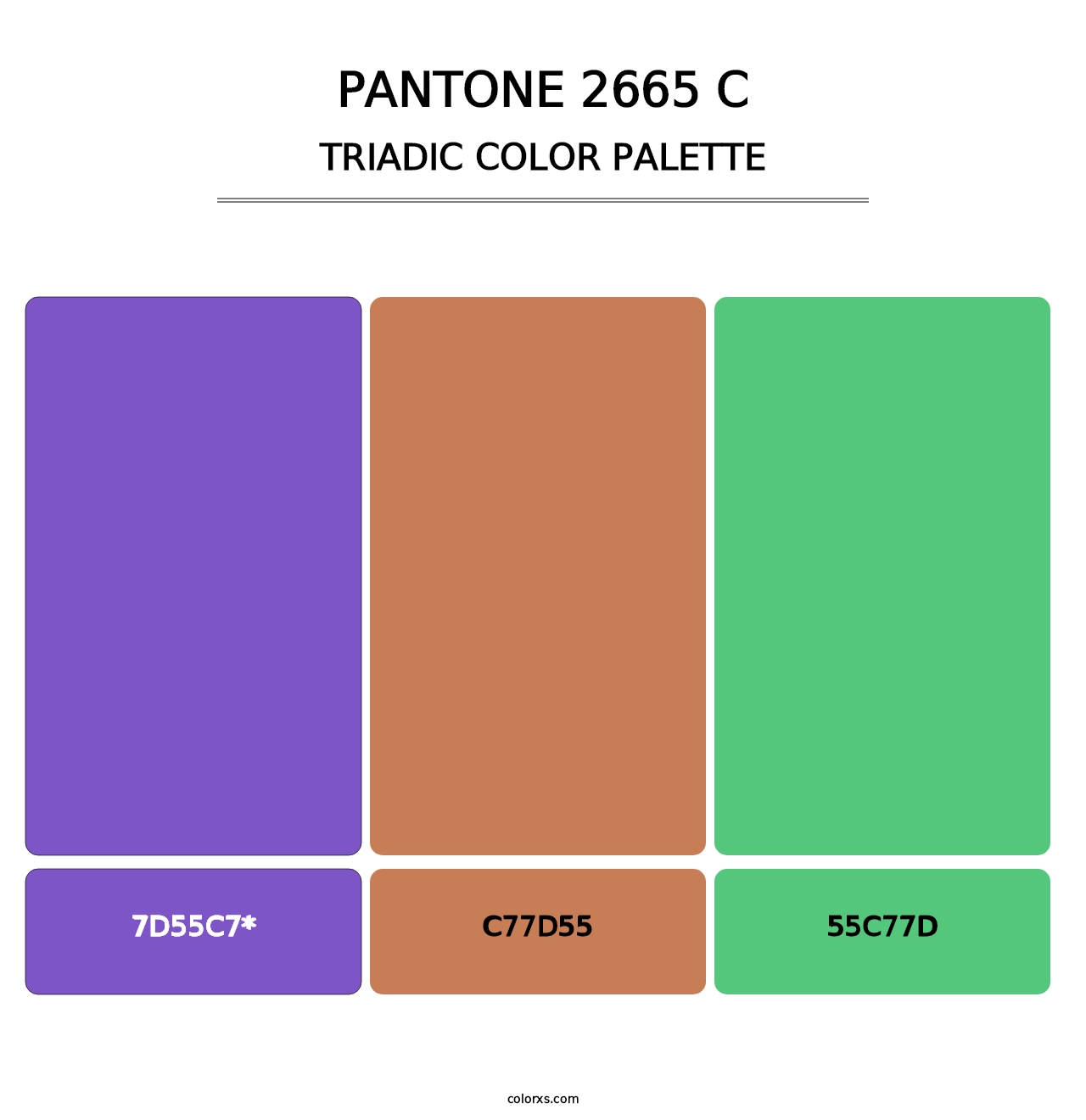 PANTONE 2665 C - Triadic Color Palette