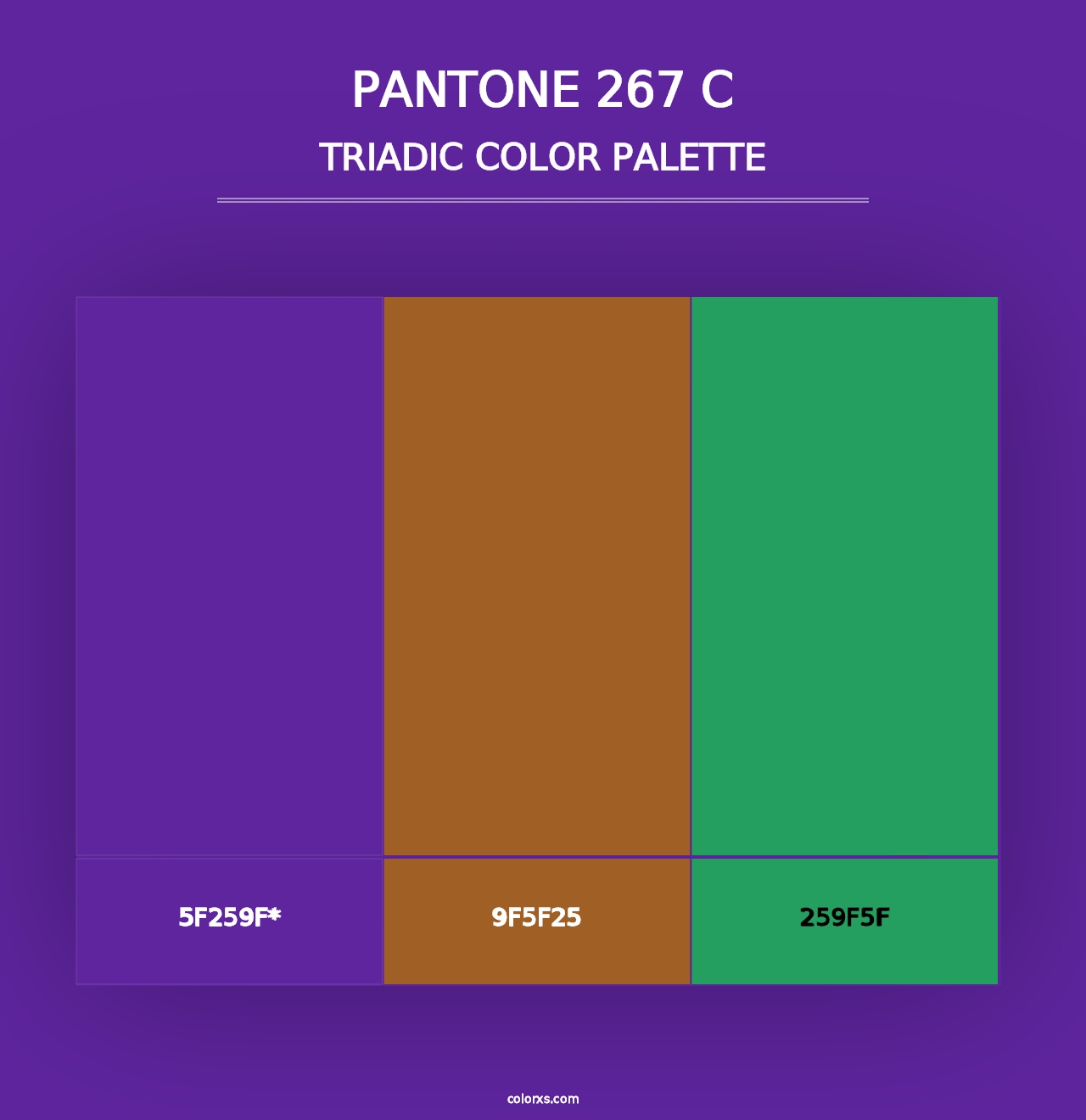 PANTONE 267 C - Triadic Color Palette