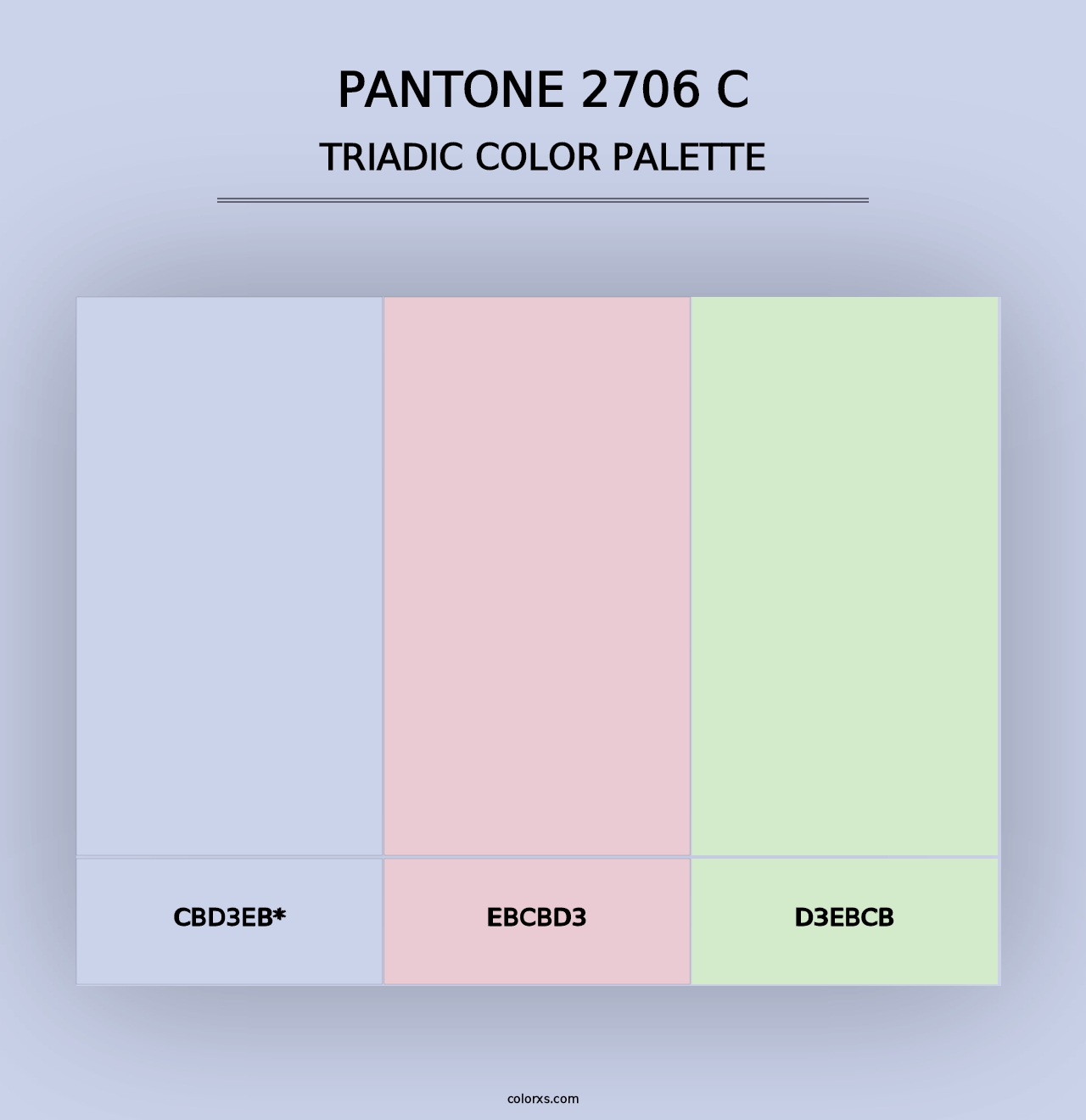 PANTONE 2706 C - Triadic Color Palette