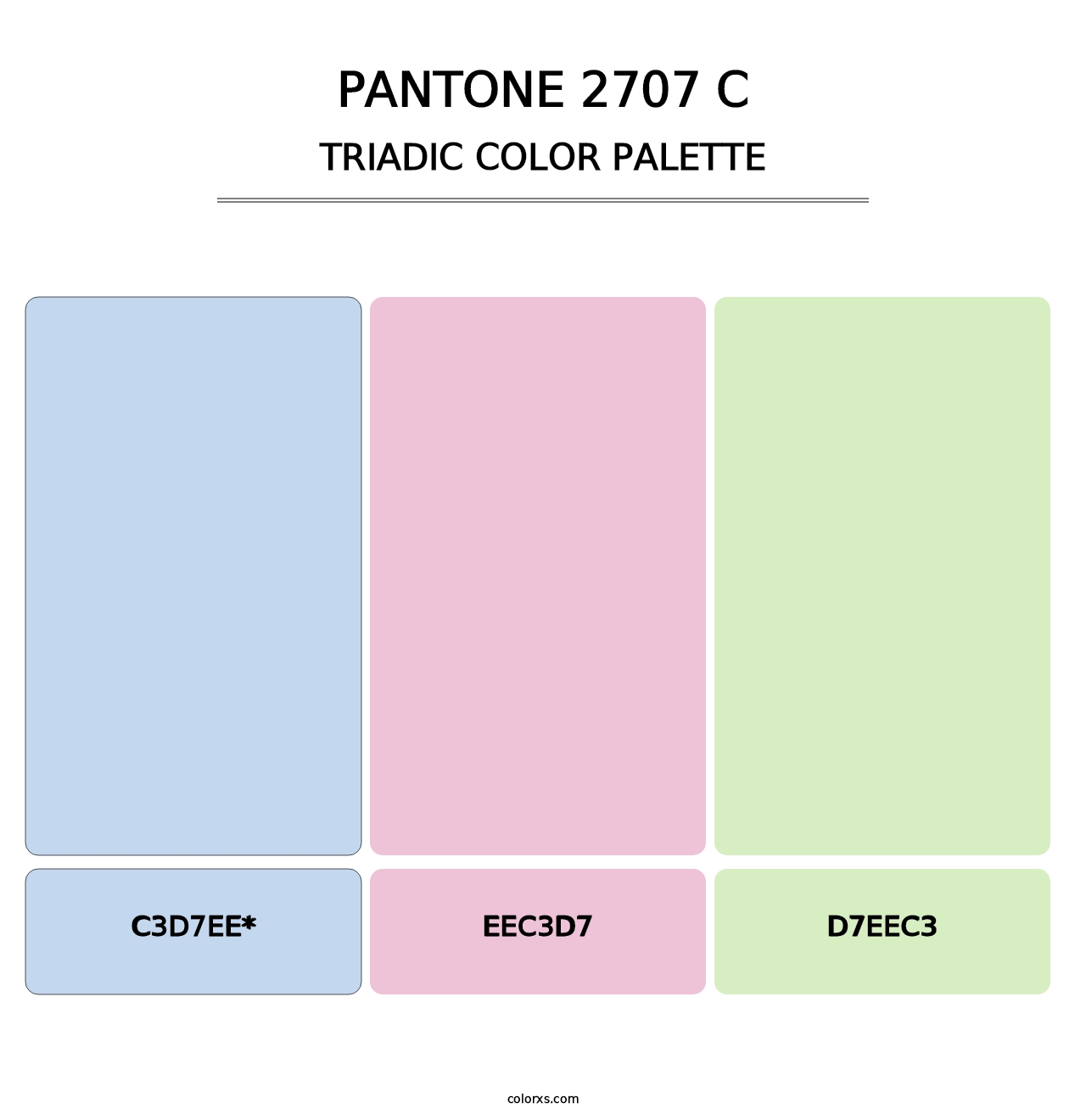 PANTONE 2707 C - Triadic Color Palette