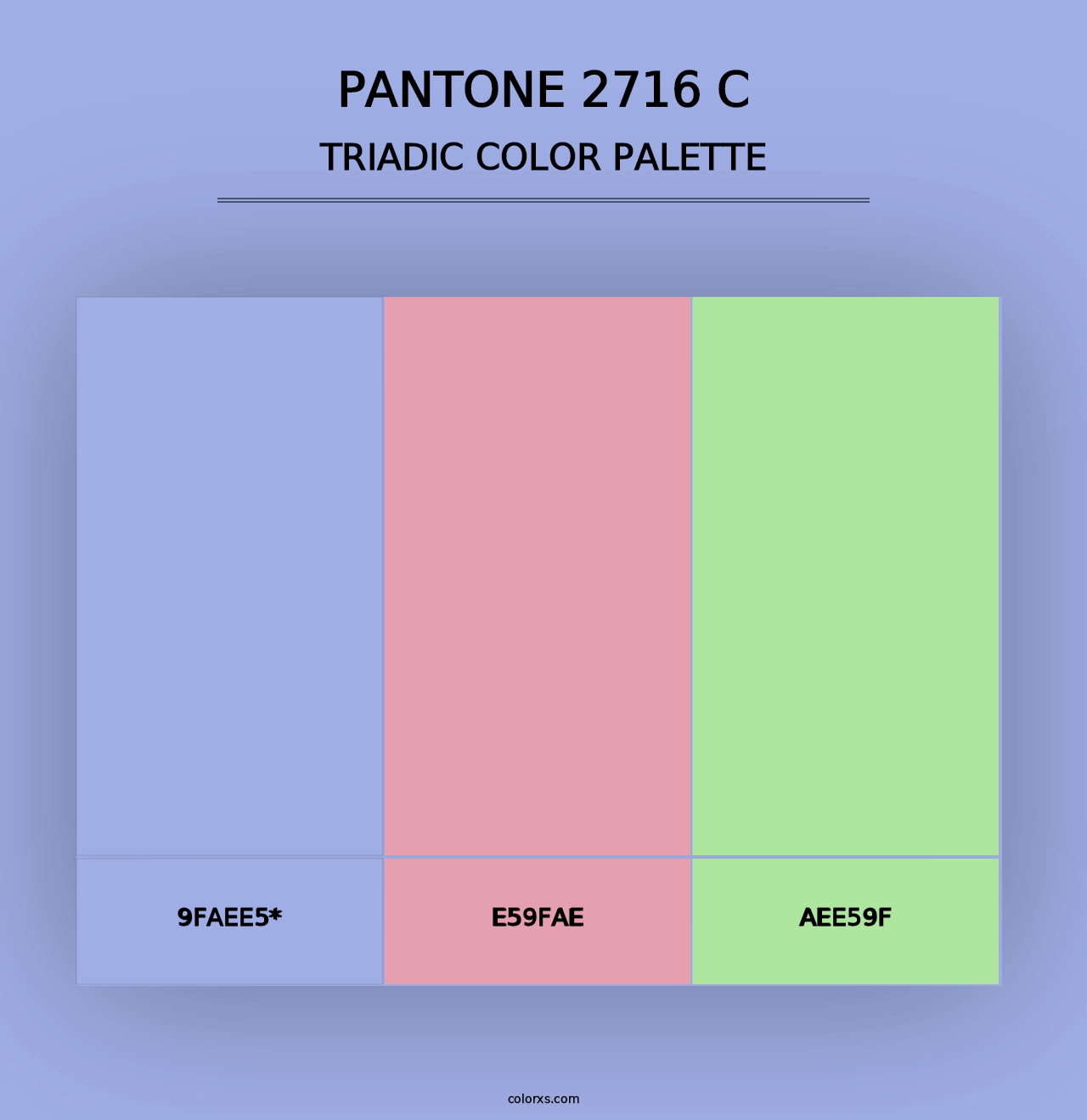 PANTONE 2716 C - Triadic Color Palette