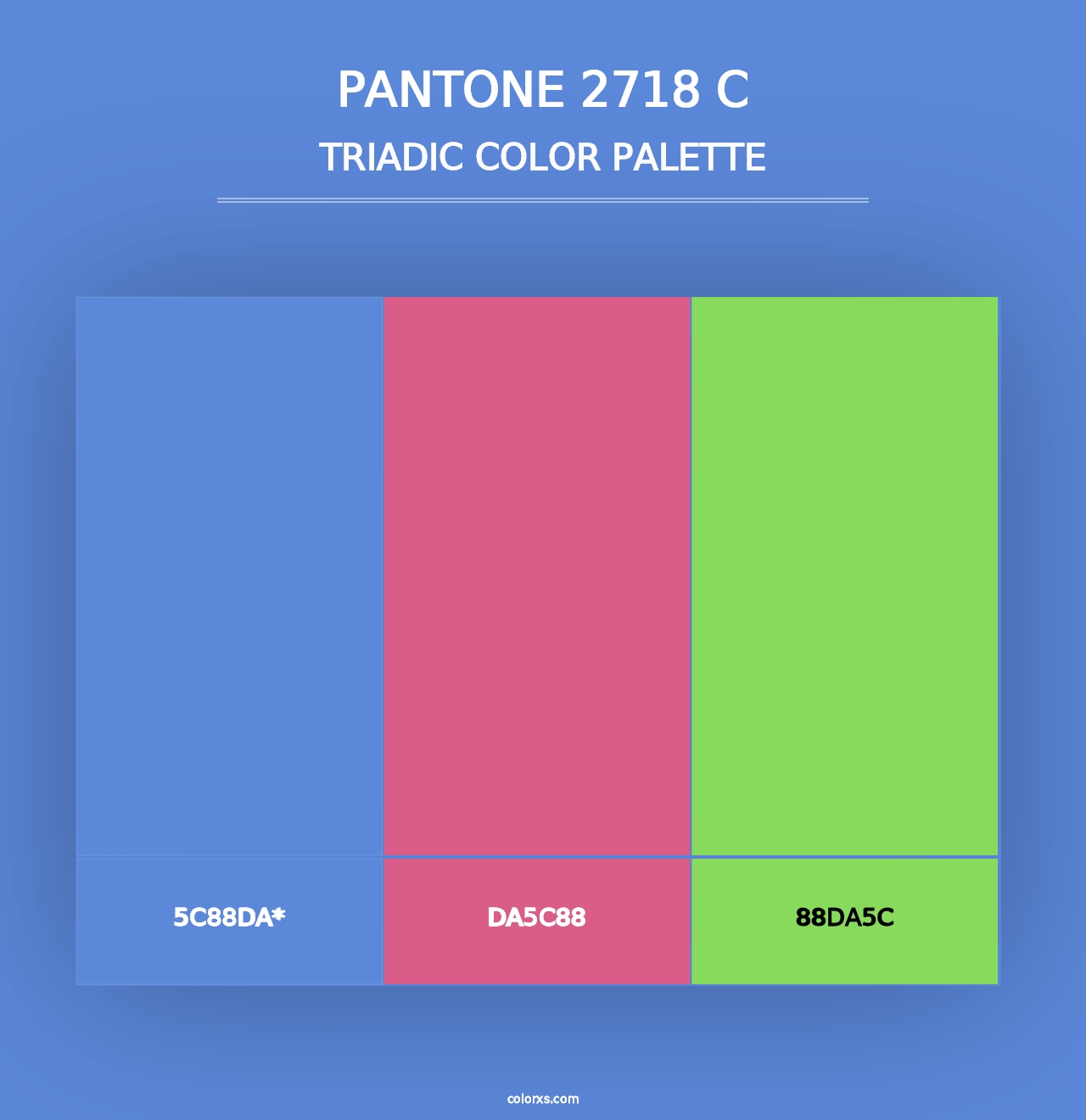 PANTONE 2718 C - Triadic Color Palette