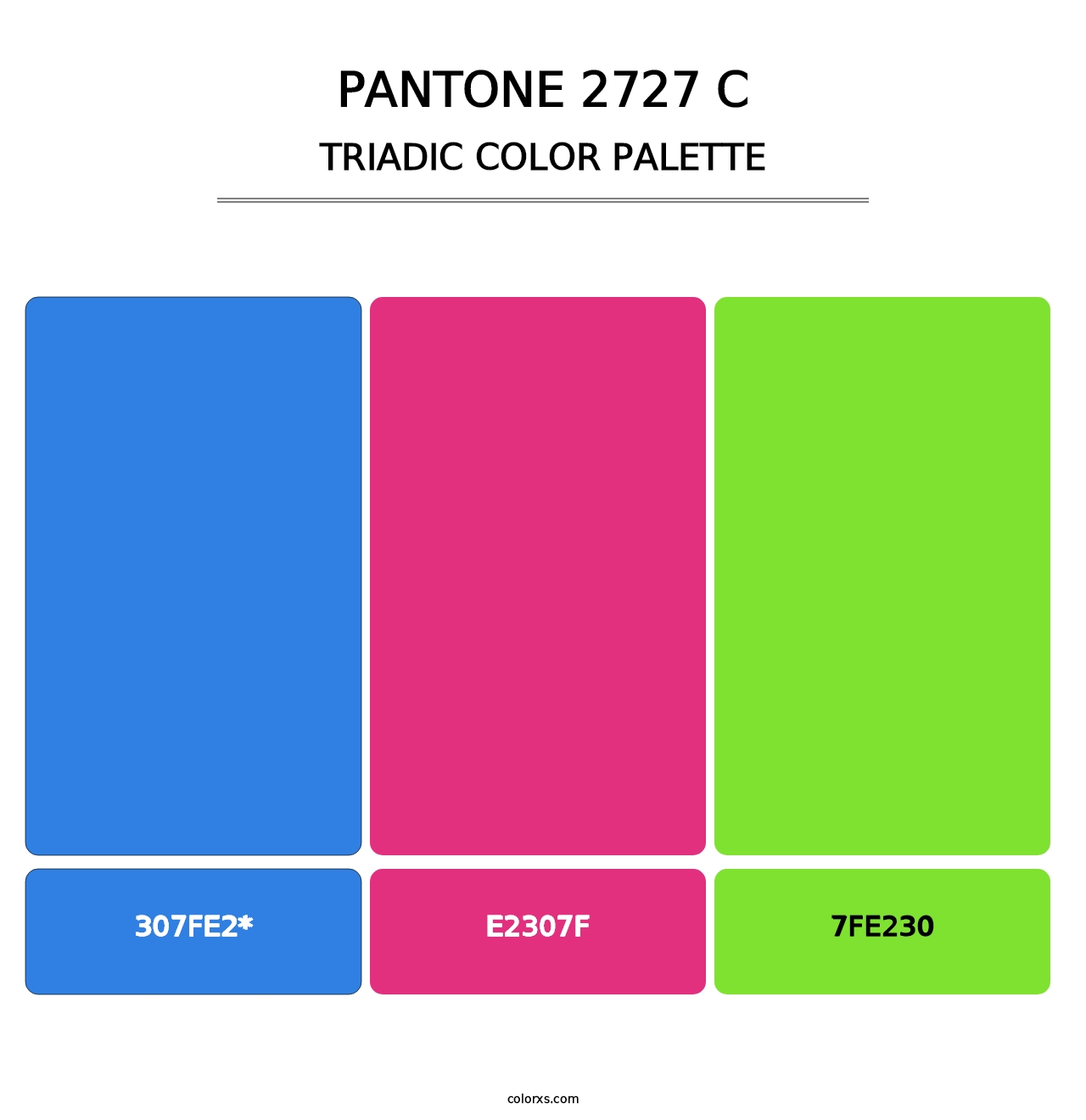 PANTONE 2727 C - Triadic Color Palette
